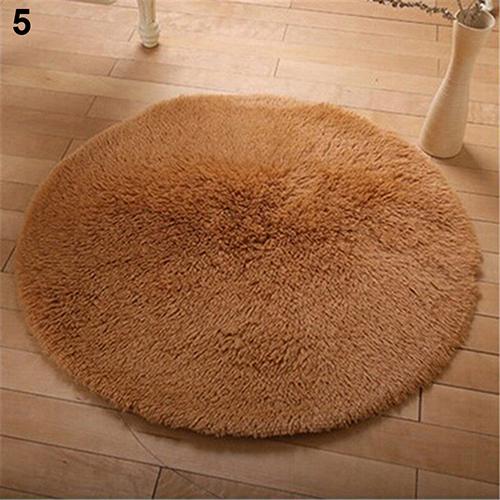 Tapis de Yoga rond en peluche solide et antidérapant, 40x40cm, pour la salle de bain et la chambre à coucher, décor de maison: 5