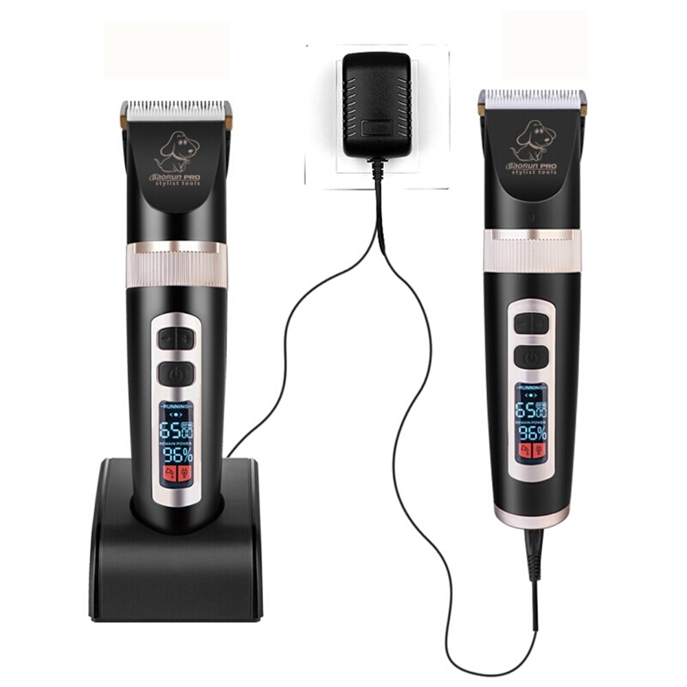 Baorun P9 Haarschneidemaschine Hunde Professionelle LCD Bildschirm Haustier Katze Schermaschinen Elektrische Pflege Trimmer Wiederaufladbare Haarschnitt Maschine Tiere