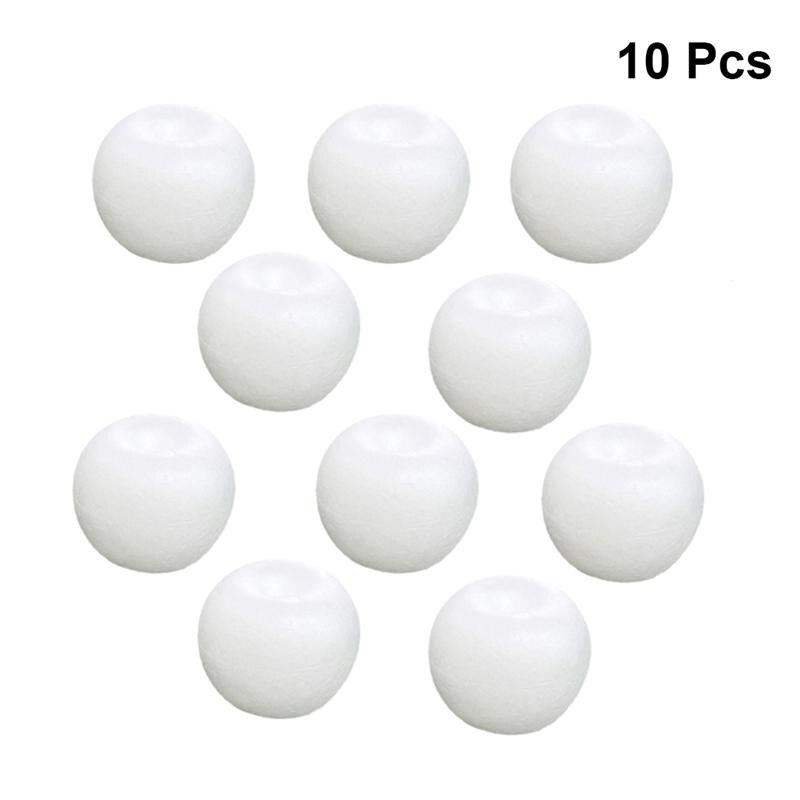 10 Stukken Bal/Wit Ei/Half Star/Fruit/Hart/Ster/Bal/Sneeuwvlok Vormige styrofoam Foam Ornamenten Diy Craft Party Decoratie: 6cm White Fruit