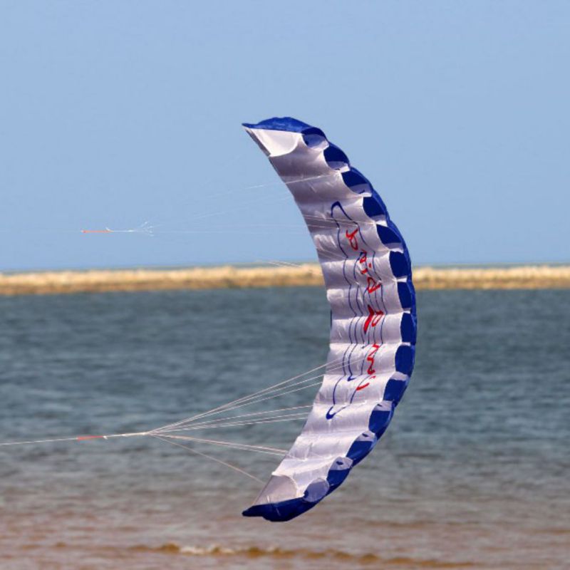 Outdoor Fun Sport Vermogen Dual Line Stunt Parafoil Parachute Rainbow Sports Beach Kite Voor Beginners