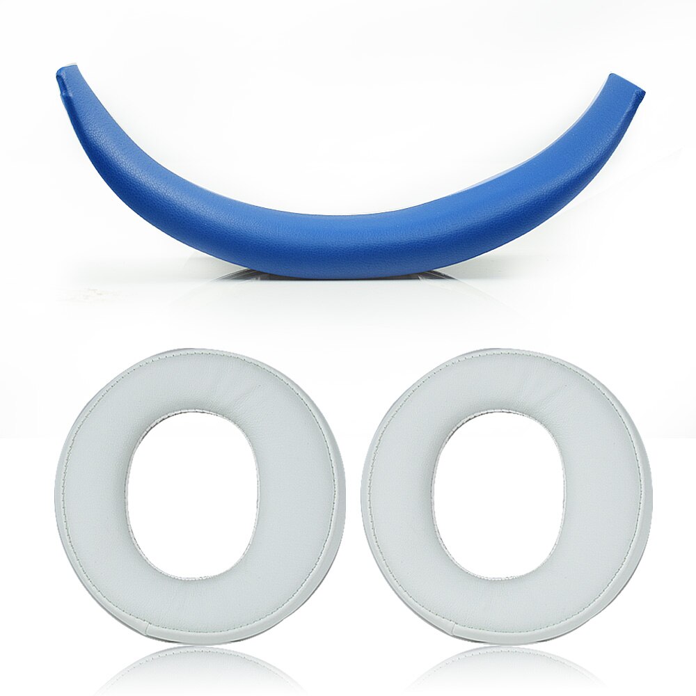 Originele Black Ear Pad Kussen Oorbeschermer Oorkussen Voor Sony Goud Draadloze PS3 PS4 7.1 Virtual Surround Headset CECHYA-0083(L + R): White one set(Blue)