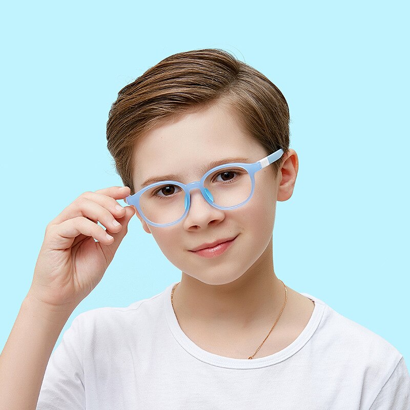 5-13 børn i alderen blåt lys blokerende briller børn fleksible  tr90 ramme almindeligt computerspil briller piger drenge  wd5118