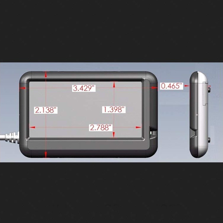 UltraGauge Automotive OBD2 OBD Scanner Code Reader Gauges & Mileage Calculator Vertical Mount Bike