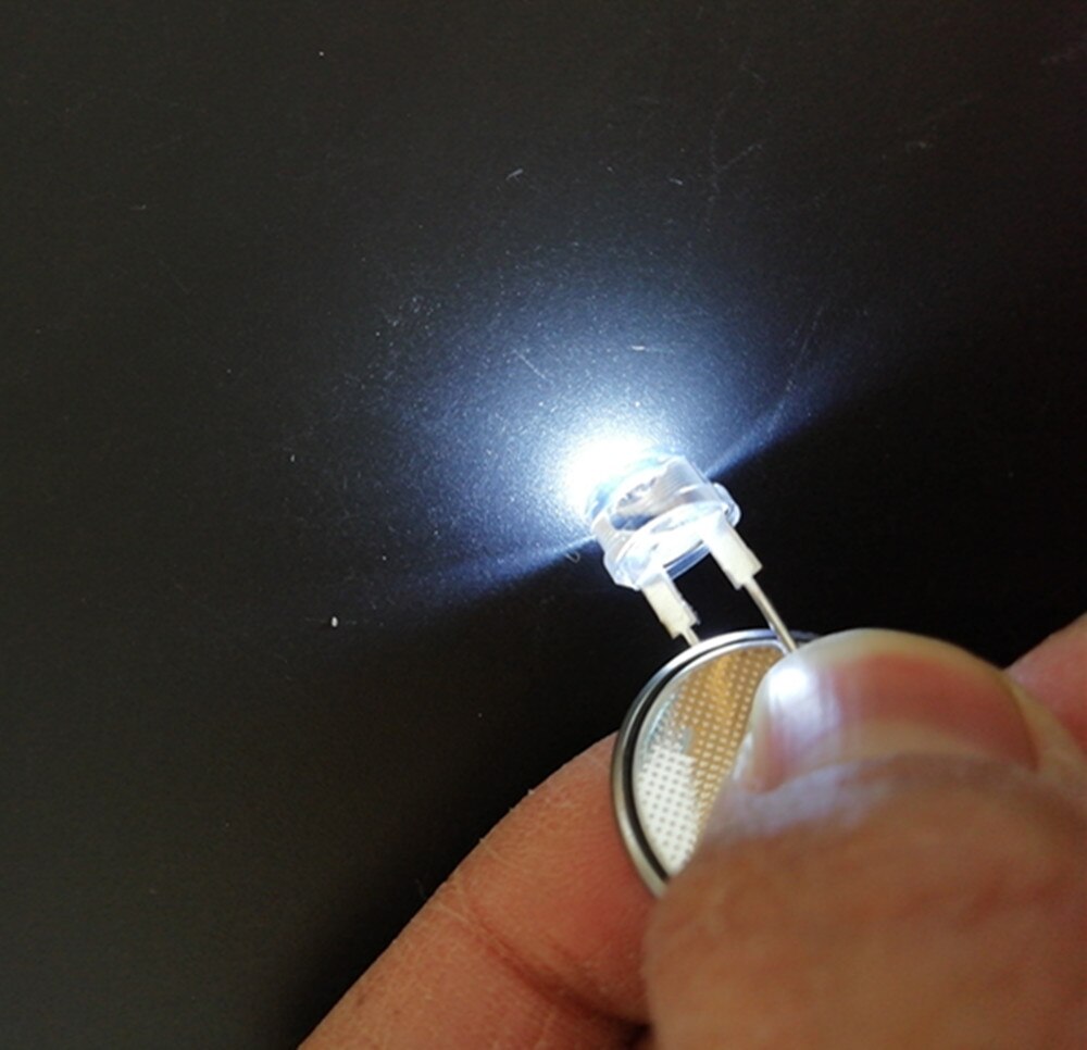 20pcs 8MM 0.5W straw hat LED light emitting diode bright F8 DIP Lamp beads white/warm white/red/green/blue/yellow: white