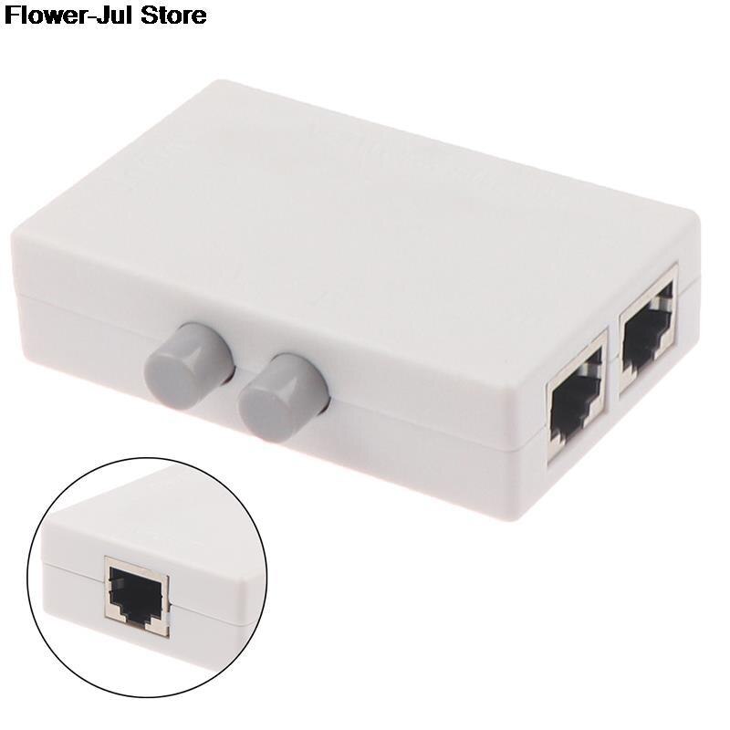 Mini 2 Port RJ45 RJ-45 Netwerk Switch Ethernet Netwerk Box Switcher Dual 2 Way Port Handmatige Sharing Switch Adapter Hub