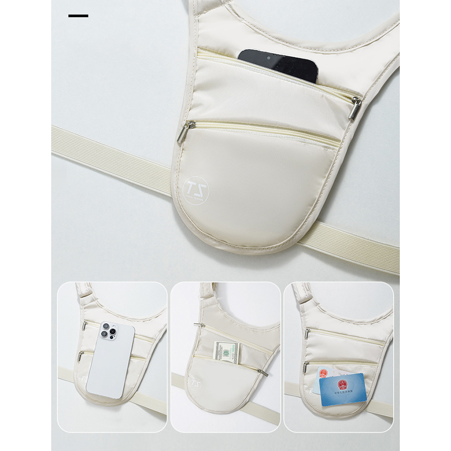 Anti-theft Sports Waist Bag Waterproof Lightweight Run Waist Pouch Big Capacity Adjustable Strap Invisible Belt Bag Travel