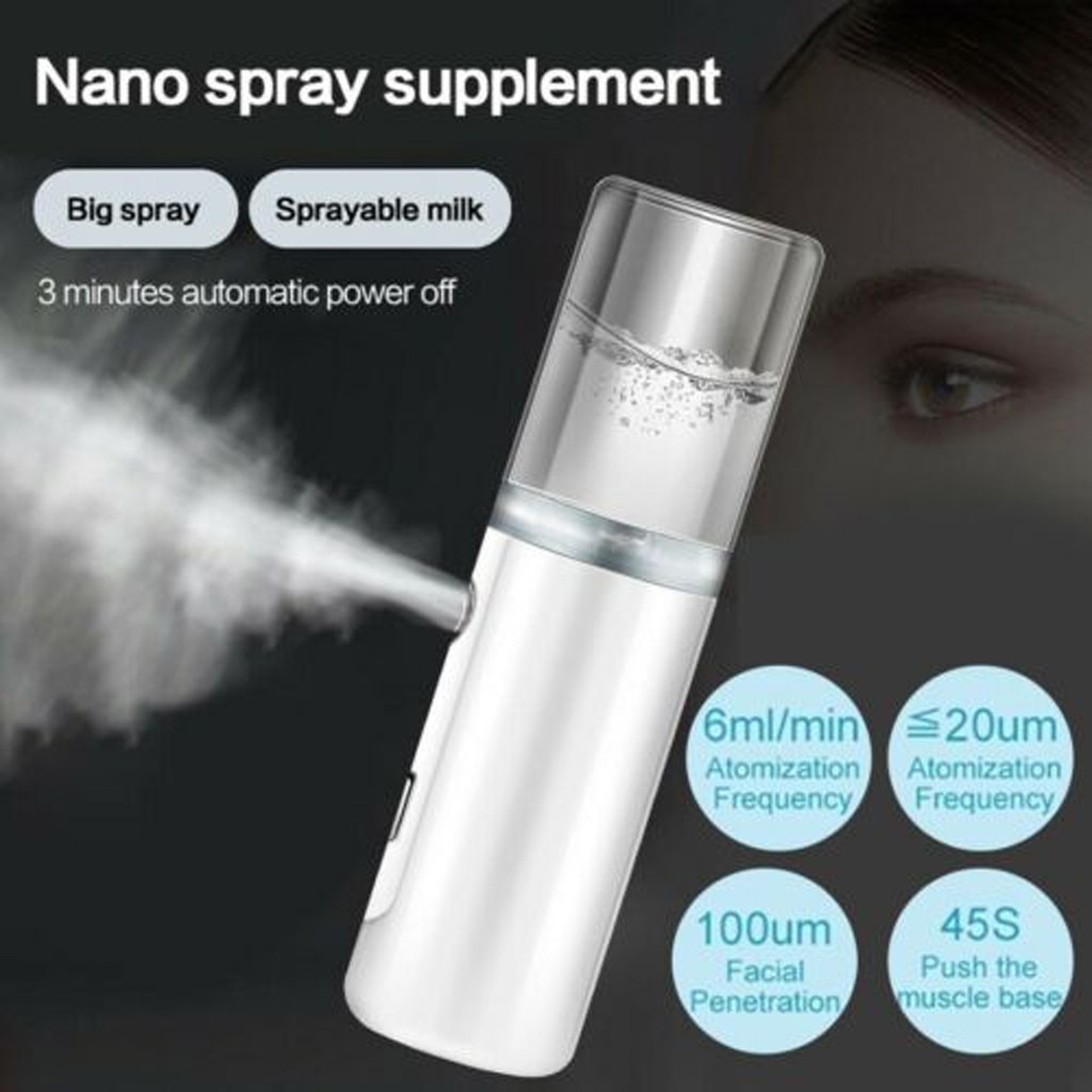 1pc 200ml portable USB rechargeable alcohol disinfectant sprayer nano sprayer Mini facial humidifier spray body steam apparatus