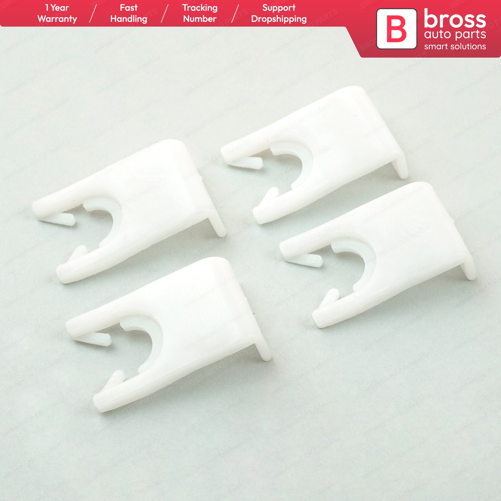 Bross Auto Parts BWR5112 4 Pieces Electrical Power Window Regulator Repair Clamp Clips Type:3 Fast Shipment Ship From Turkey