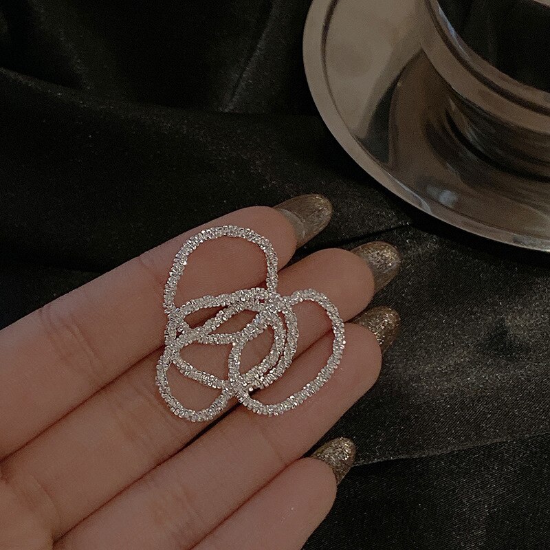 Sparkling Ring Arrived Simple Style Metal Zircon Shiny Ring For Women Jewelry