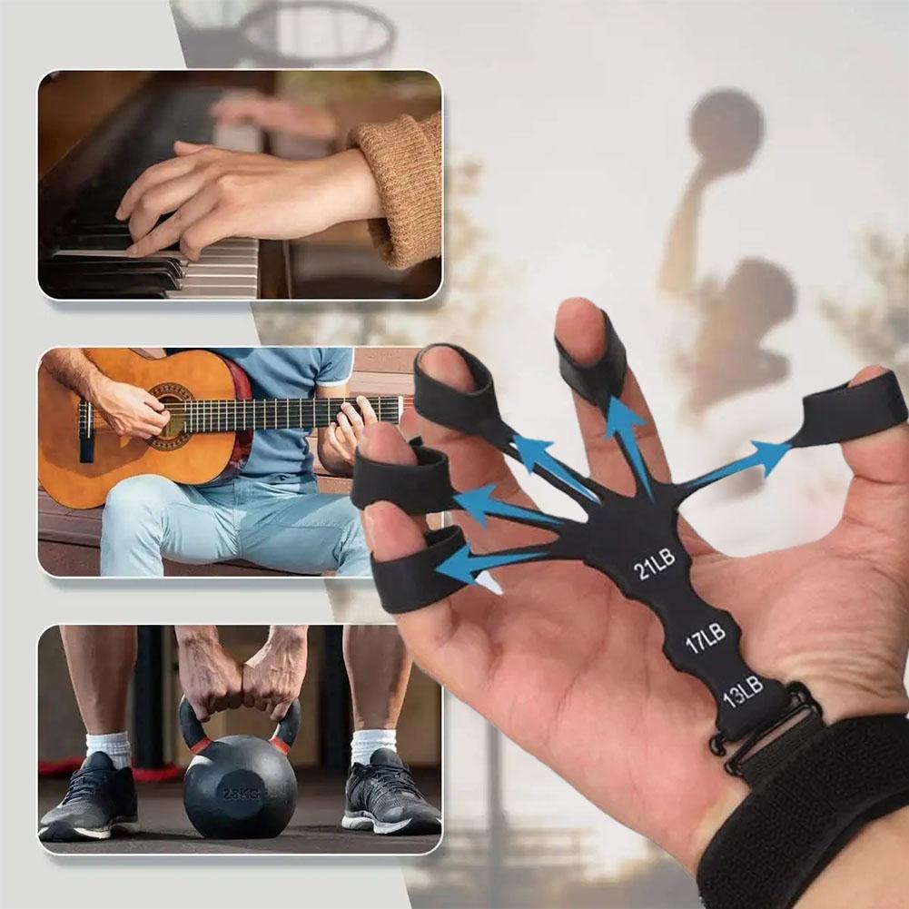 Ejercitador de agarre de silicona para dedos, fortalecedor de dedos, entrenamiento de guitarra, gimnasio, Fitness, entrenador, accesorios de equipo deportivo