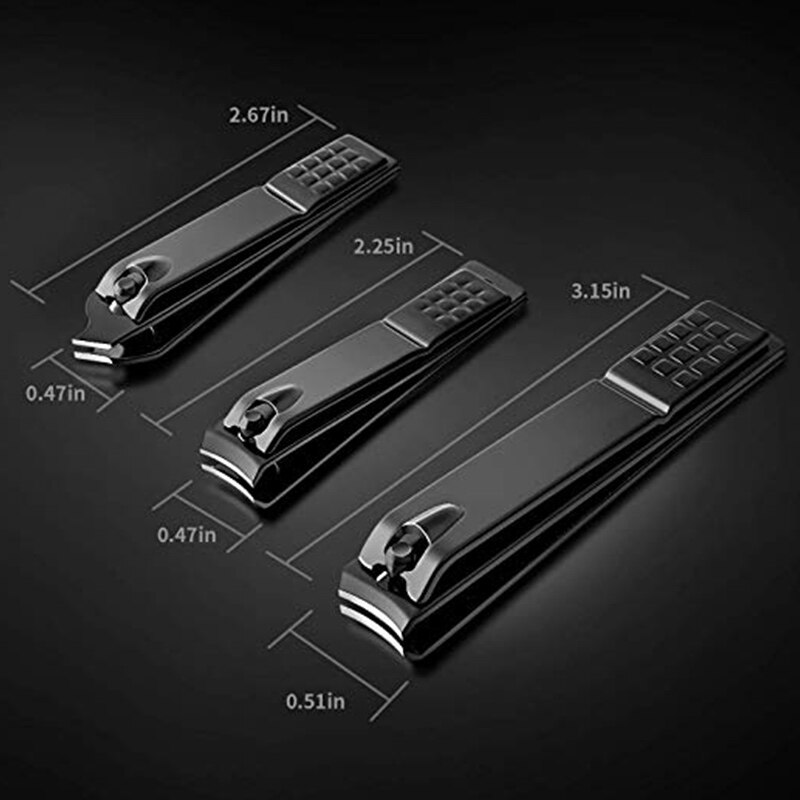 3Pcs Nagelknipper Set Rvs Nail Cippers Slant Rand Teennagel Clipper EIG88