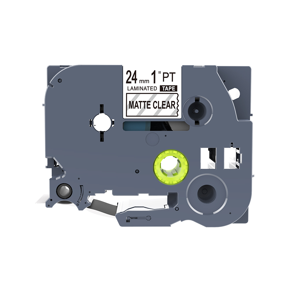 1PCS TZ2-251 TZe251 Black on White 24mm for Brother TZ Laminated Label Tape Compatible for P-touch Label Machine PT330 PT-E550: Black-Matt Clear