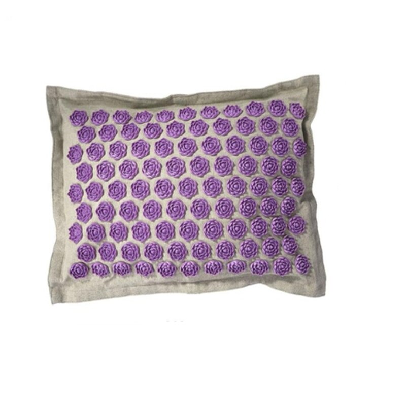 (Acquista ora) tappetino per agopuntura in lino organico naturale cuscino per massaggio con punta di loto cuscino per Yoga terapia schiena/collo/dolore: Purple Pillow