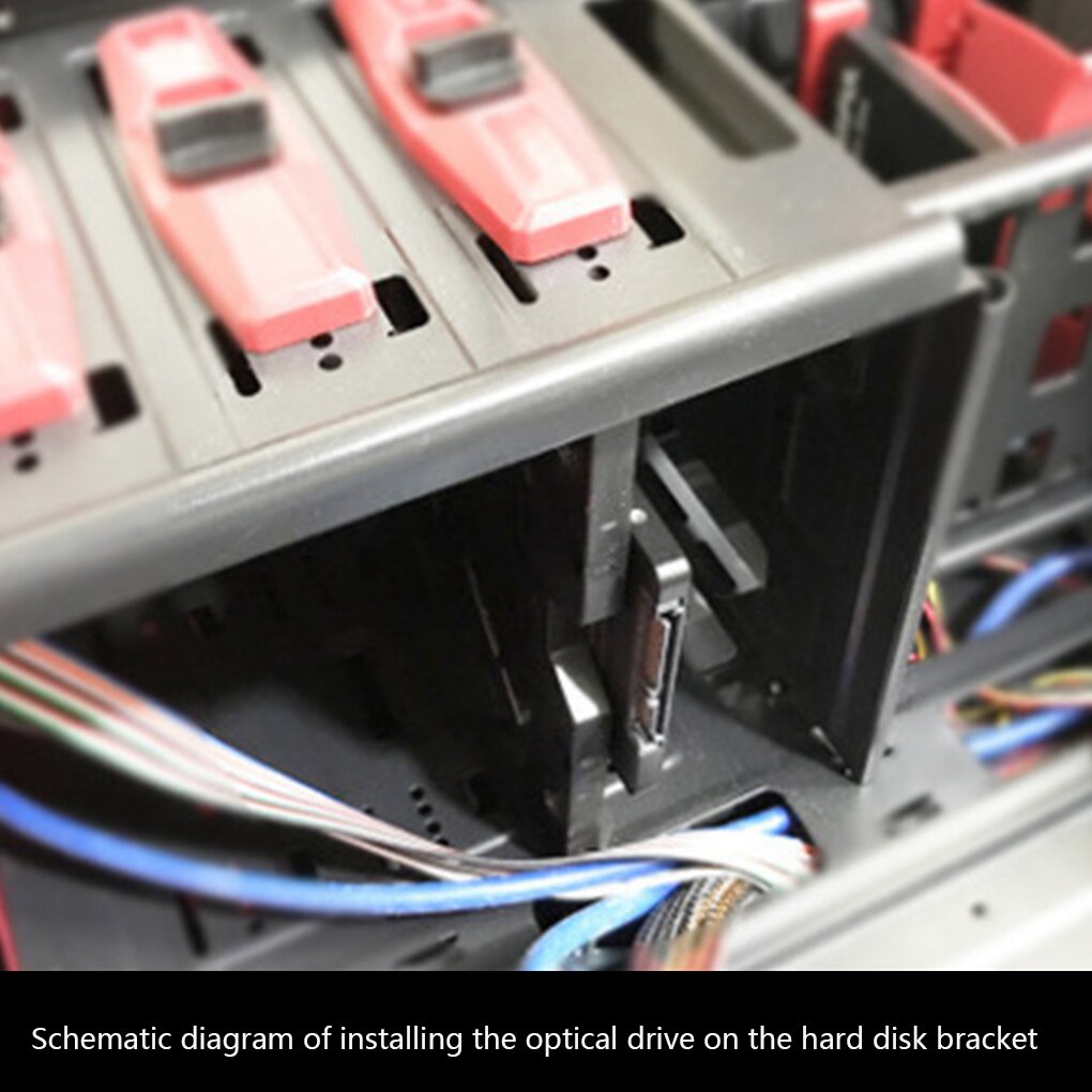 5.25 Optical Drive Position To 3.5 Inch 2.5 Inch SSD Adapter Bracket Dock Hard Drive Holder PC Enclosure