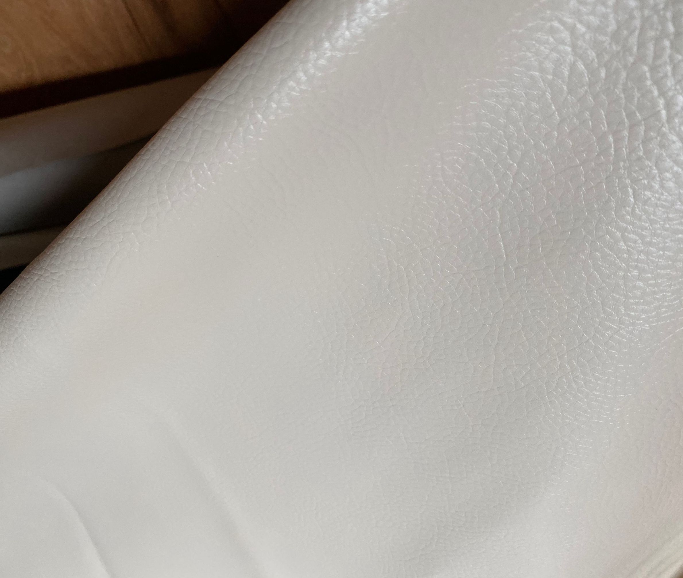 Grand Litchi Grain cuir tissu doux sac canapé tapisserie d'ameublement Faux cuir tissu bricolage manuel dur rouleau chevet PU cuir tissu: Blanc crème
