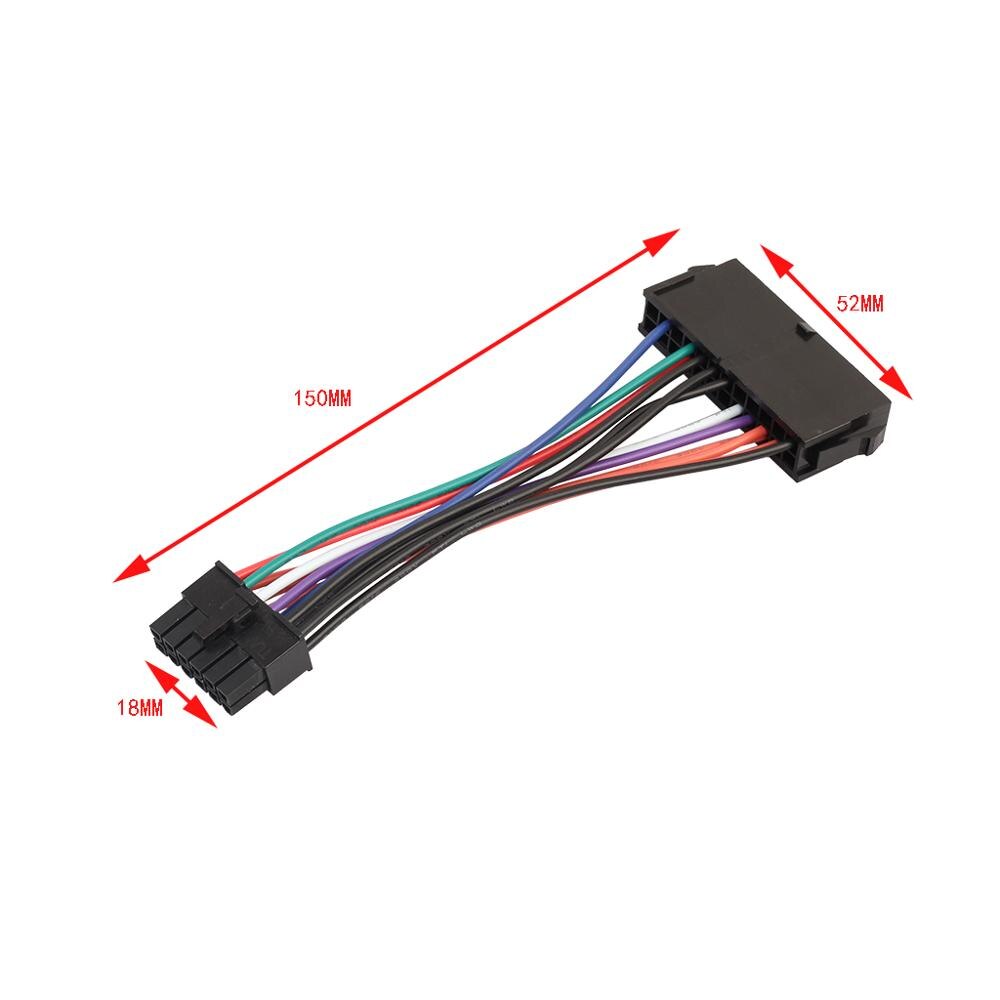 REXLIS Top Selling 15 cm ATX 24 Pin naar 12 Pin Voeding Kabel Adapter 24 p 12 p koord Voor Acer Q87H3-AM 15 CM