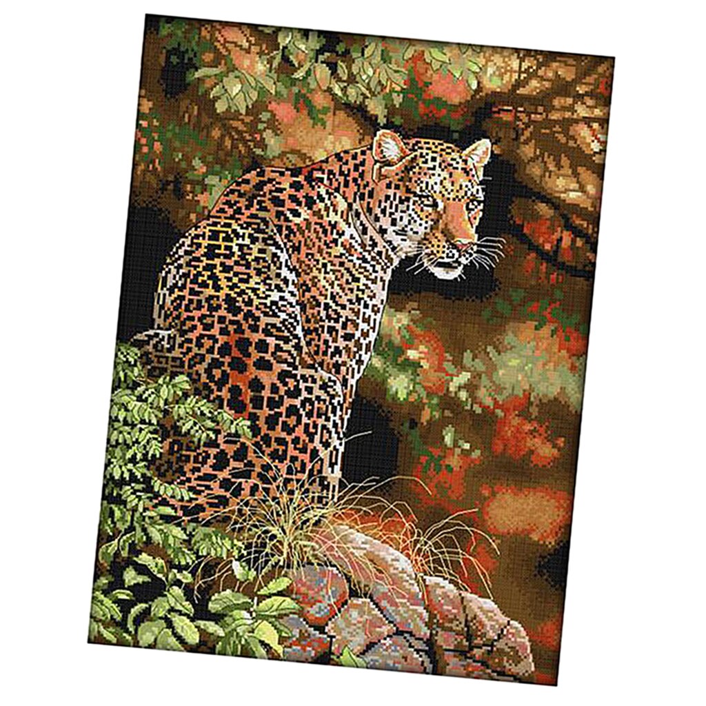 Dimensions Needlecrafts Leopard Stamped Cross Stitch Craft Animal Embroidery