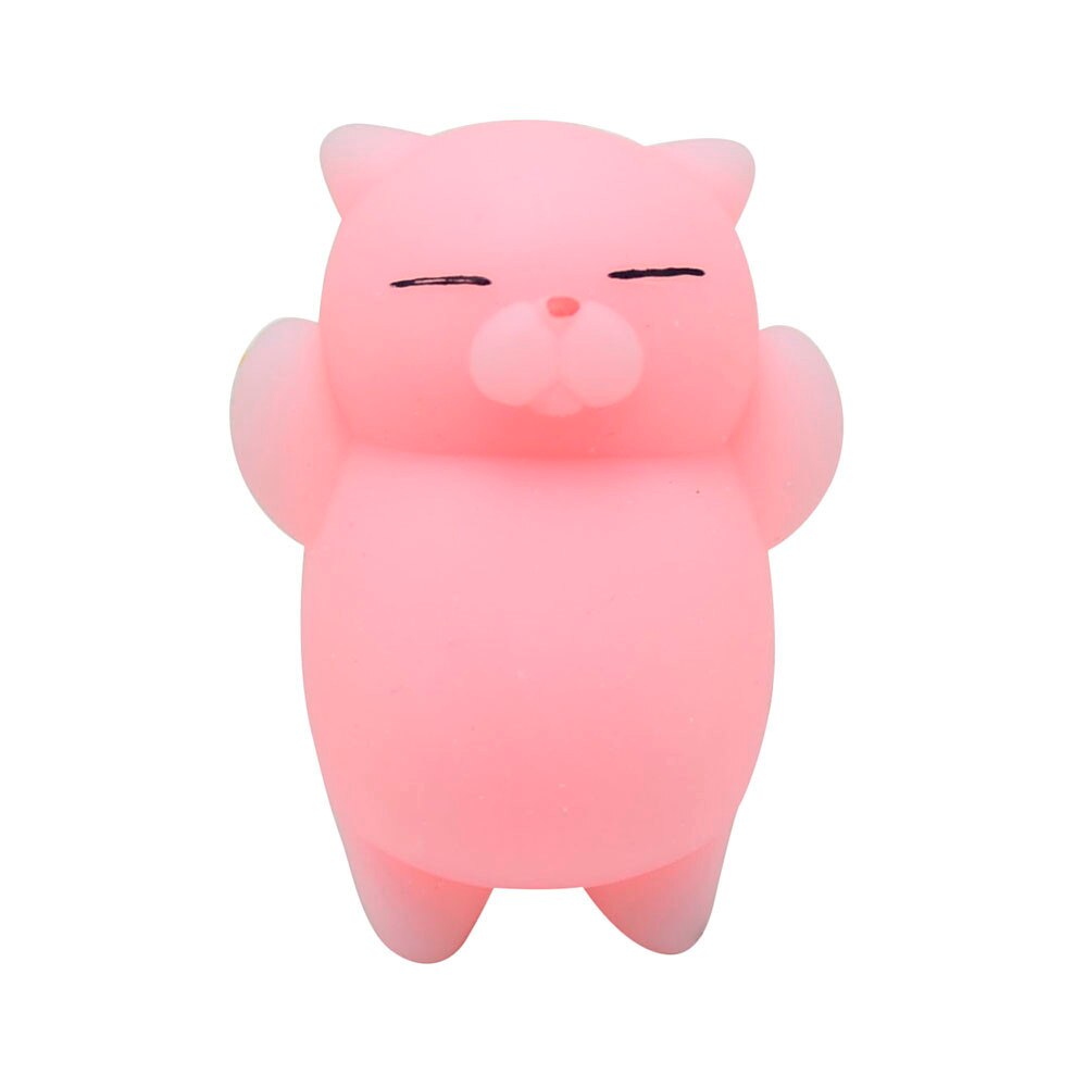 Cute Mochi Squishy Cat Squeeze Healing Fun Kids Kawaii Toy Stress Reliever Decor Toys for kids Birthday Christmas: Pink