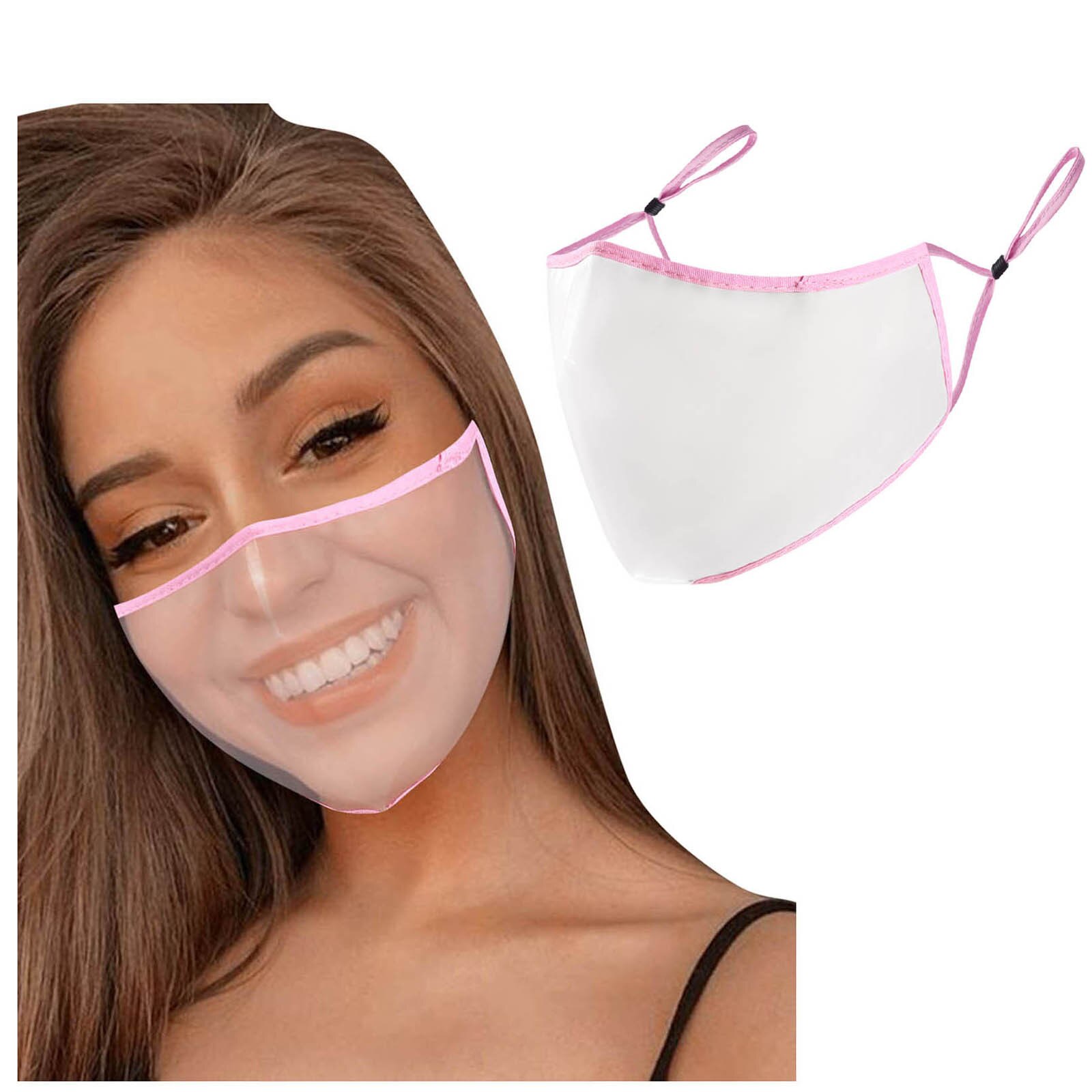 Masque Transparent en trois dimensions pour adultes, pour hommes et femmes, matière respirante: A