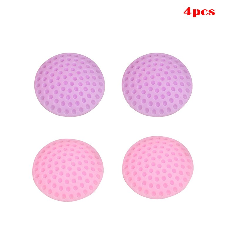Tope de puerta autoadhesivo para el cuidado del bebé, almohadilla protectora de goma para cerradura de guardabarros, a prueba de golpes, 4 piezas: Purple Pink 4pcs