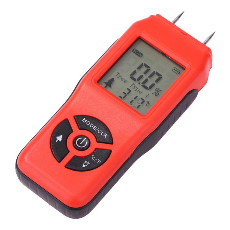 Handheld Digital Wood Moisture Meter Paper Humidity Tester Wall Hygrometer Timber Damp Detector With LCD Display Probe