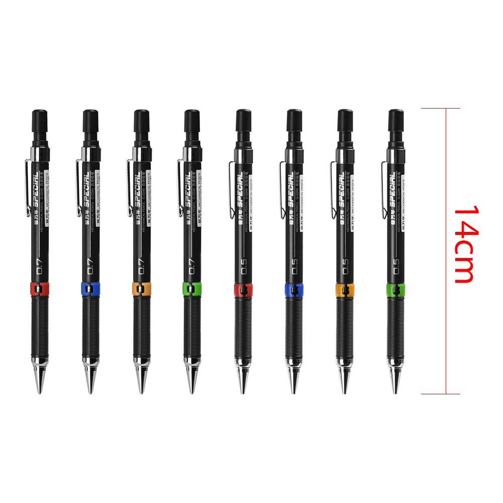 0.5/0.7mm Automatic Mechanical Pencil Drawing Writing Painting Tools Stationery Graphite Leads Pencils Sketch Office Supply
