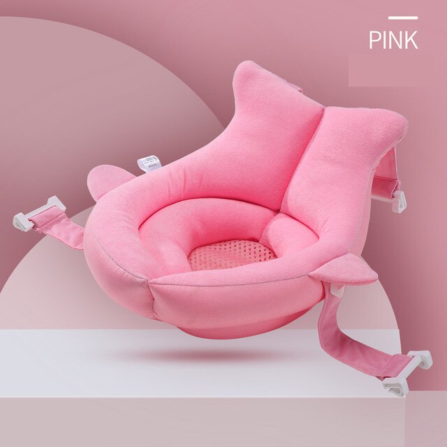 Bath Assist Comfortable Baby Non-Slip Bathtub Cushion Cute Cartoon Portable Infant Shower Back Support Hands Free Baby Tubs: 12