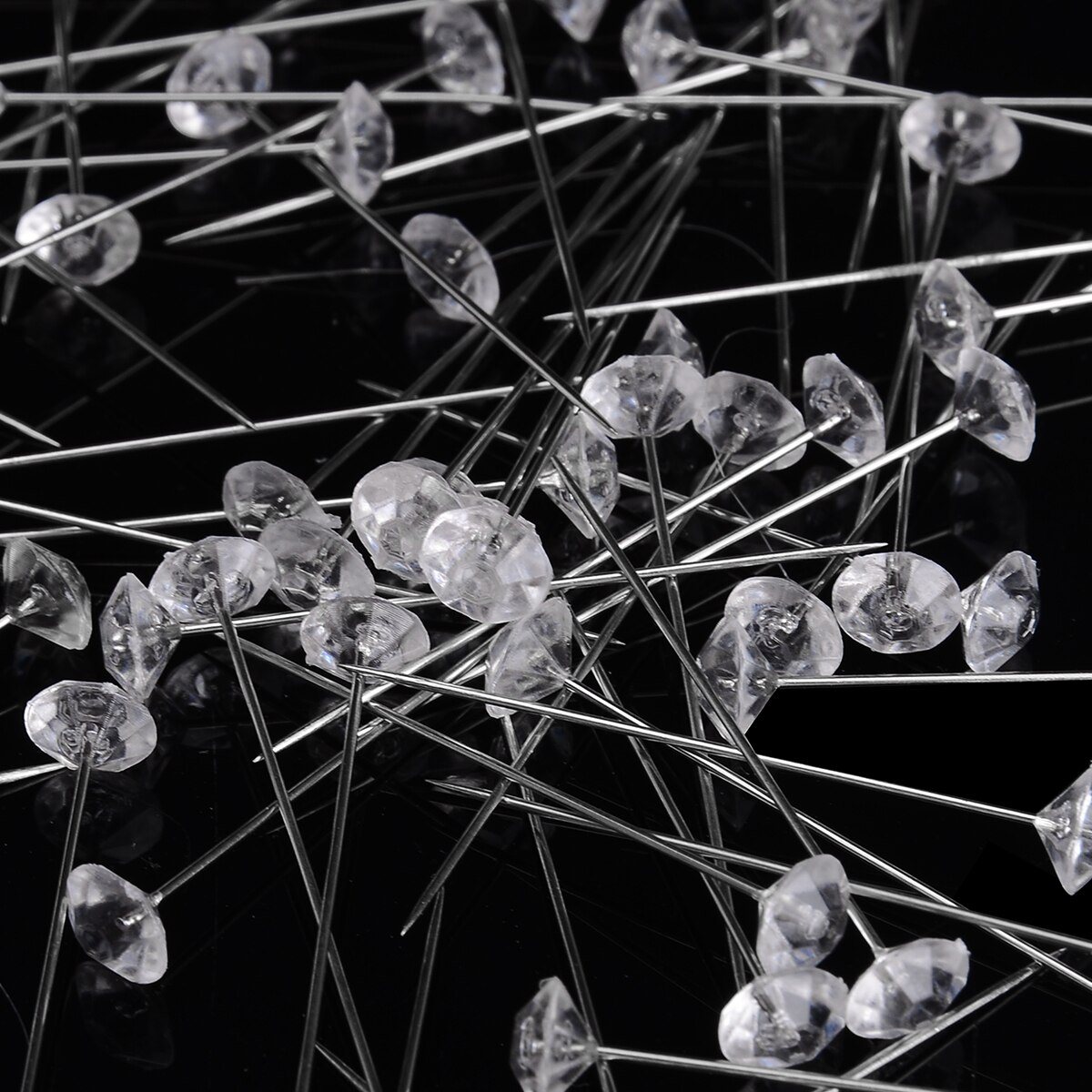 200pcs/Set 40mm Beautiful Bouquet Diamond Pins Diamante Bling Decoration for Bouquet Wedding Flowers