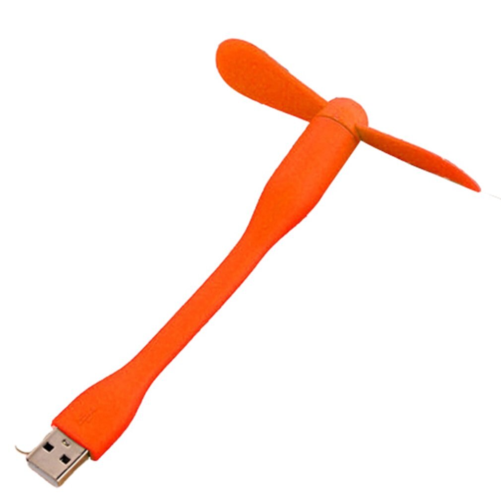 Waka mini 6 farger fleksibel mini håndholdt usb-vifte bærbar avtakbar kjølevifte til bærbare usb-enheter: Oransje