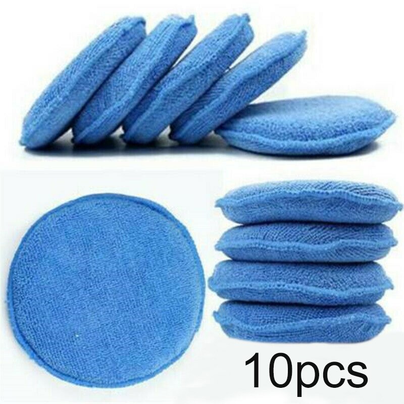 Blue Polishing Pad Set Foam Sponge Microfiber Cleaning Buffer Detailing