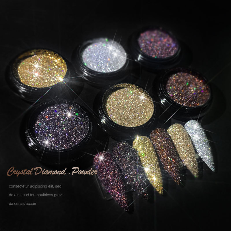 1 boîte ongle strass Mini 6 couleurs fond pointu mixte taille ongles accessoires 3D Nail Art décoration bricolage outil