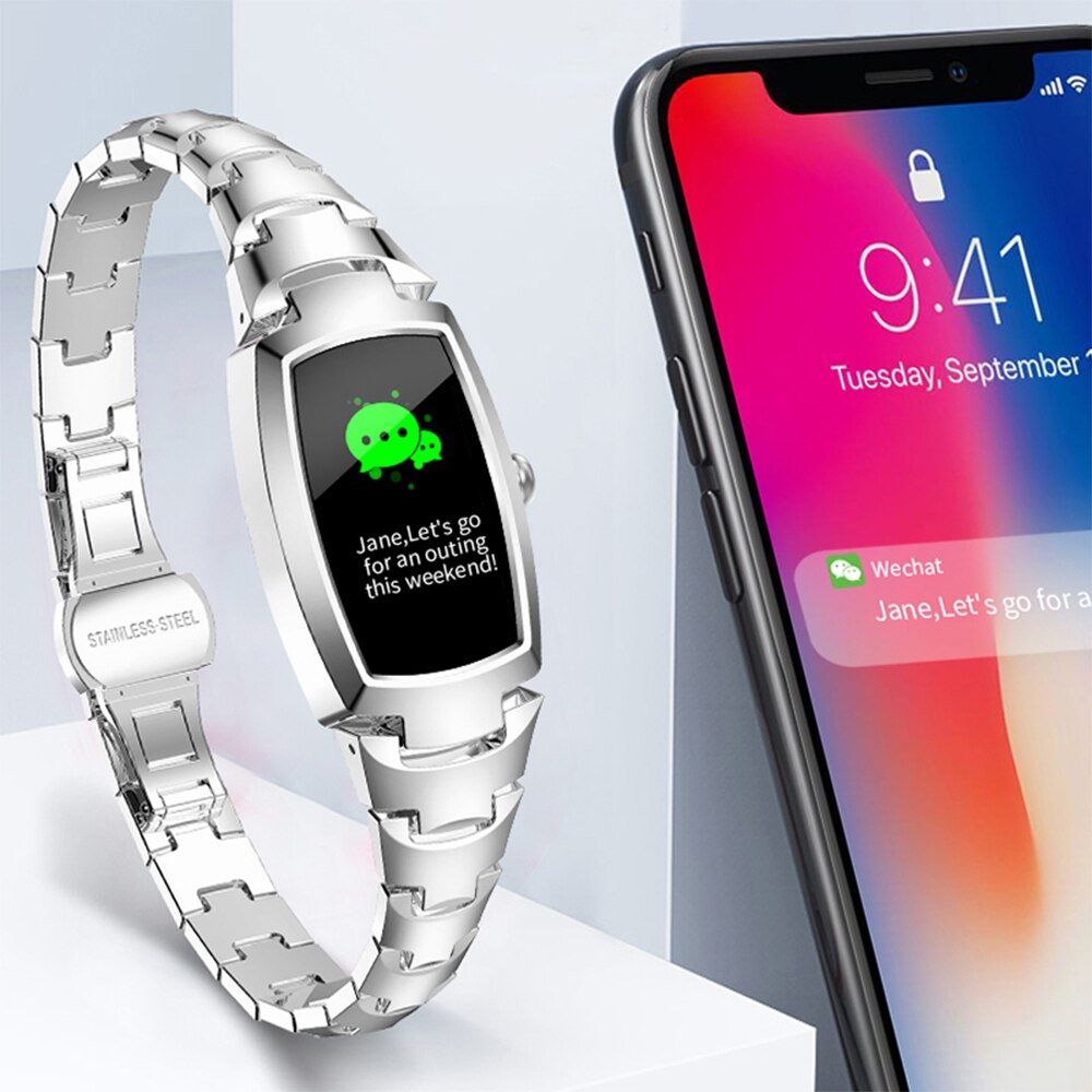Smartwatch femmes H8 Pro LEMFO montre intelligente IP67 étanche Fitness Bracelet fréquence cardiaque ECG moniteur pour Android IOS PK H8