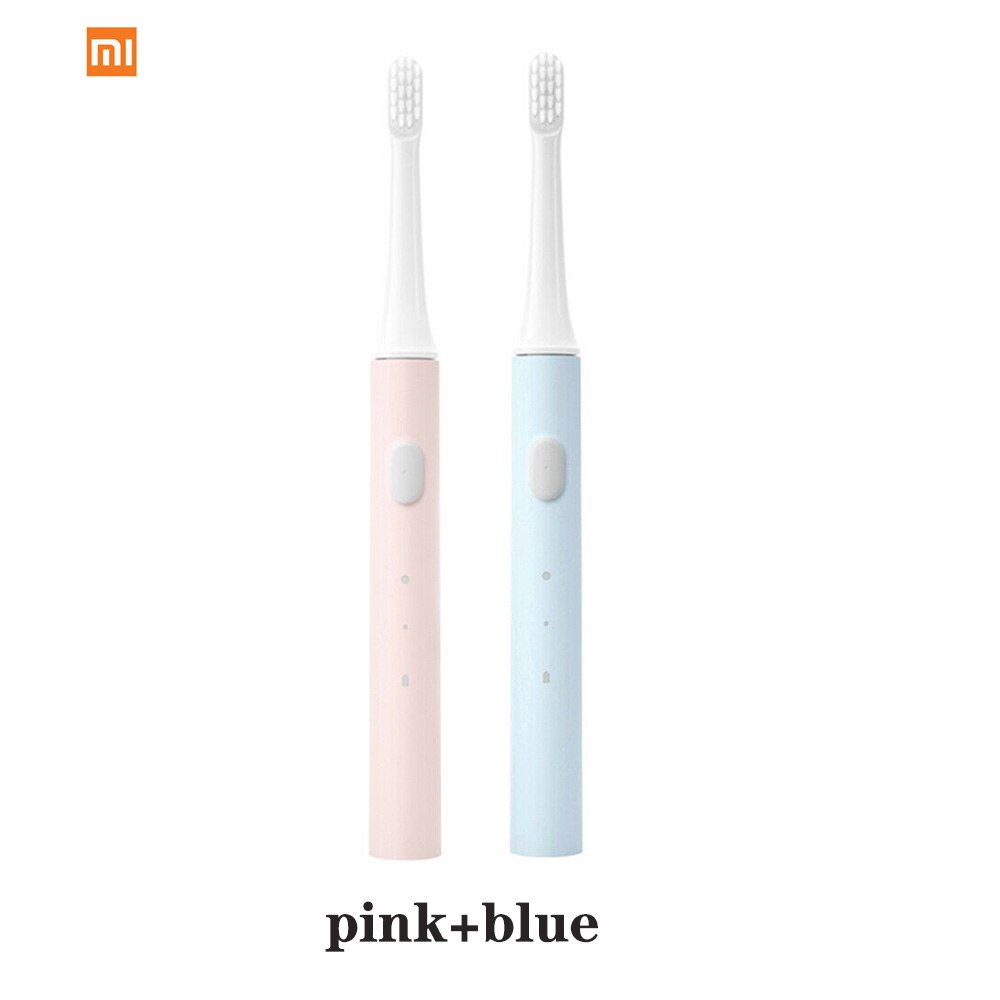 xiaomi Mijia T100 Sonic Electric Toothbrush Adult Ultrasonic Automatic Toothbrush USB Rechargeable Waterproof Tooth Brush Xiaomi: blue and pink