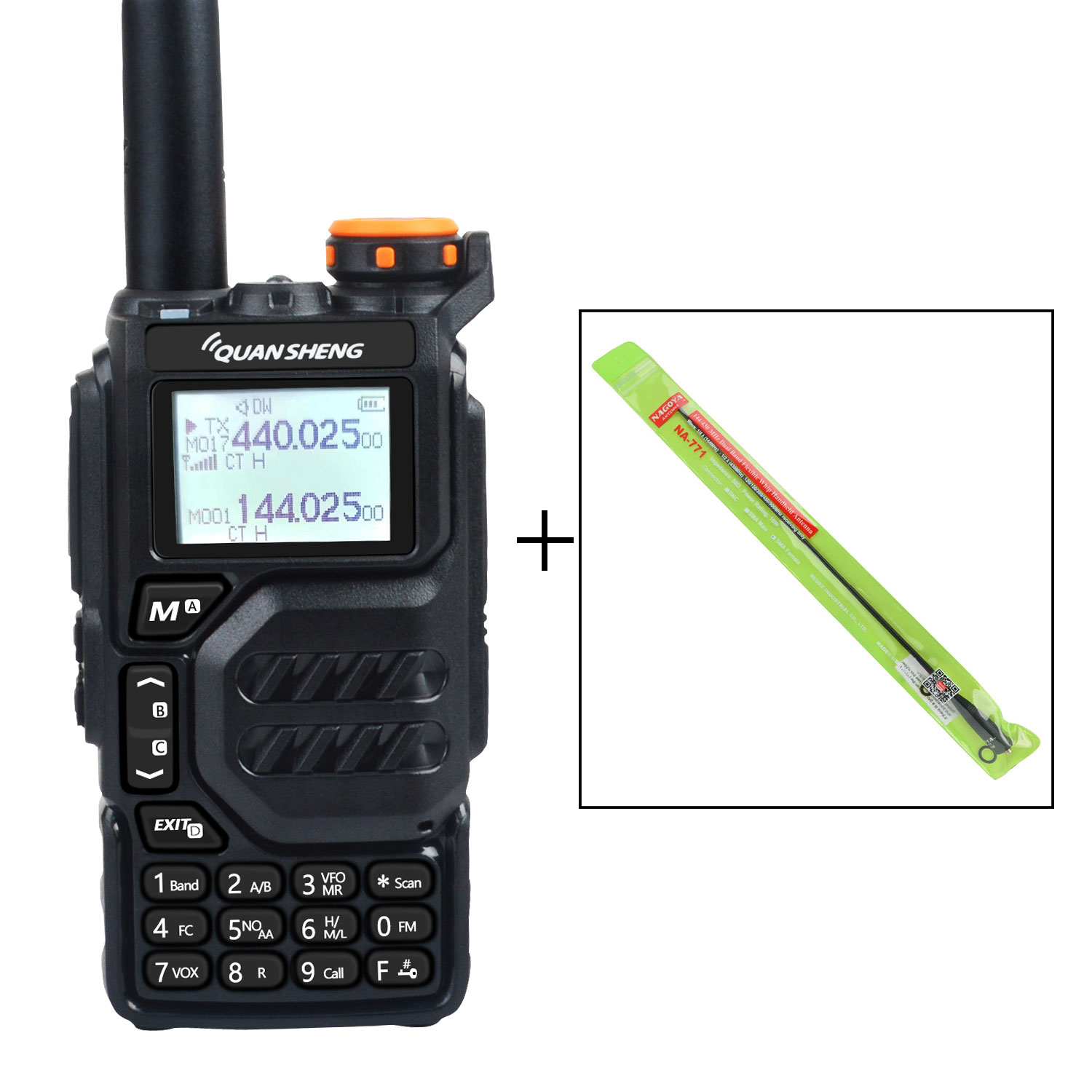 50-600 MHz RX Walkie Talkie UV-K5 Quansheng VHFUHF 136–174 MHz 400–470 MHz RX TX Sowohl DTMF VOX FM Air Band Wireless Freq Copy Radio: YELLOW / EURO