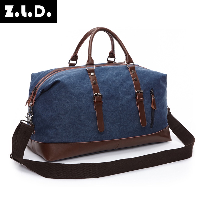 Herr Canvas Resväska Stor Kapacitet - Enfärgad - Västerländsk Stil - 54x24x33cm - 20-35L