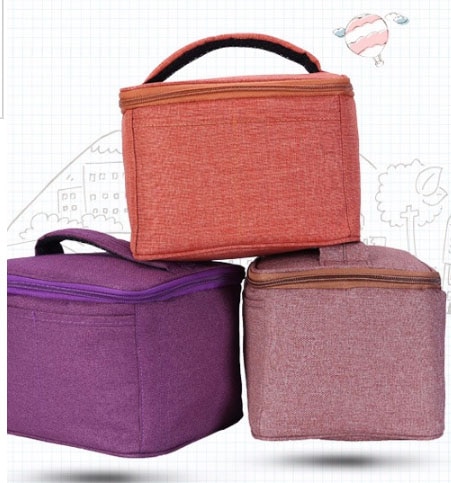 Kleine Verdikte Oxford Doek Draagbare Aluminiumfolie Geïsoleerde Lunch Tas Ice Pack Picknick Doos Voedsel Melk Fruit Isolatie Handtas 3