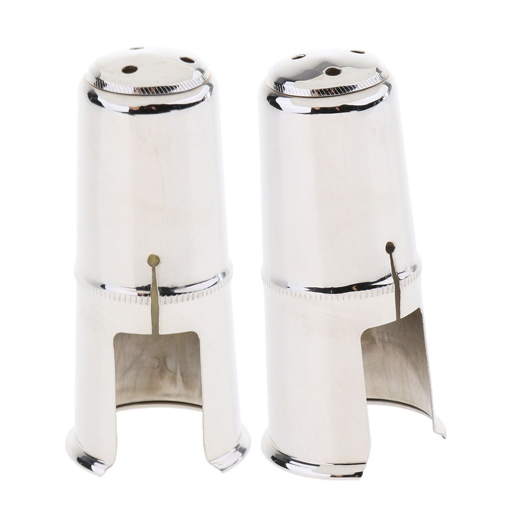 2x Metal Clarinet Mouthpiece Cap - Tooyful Wind Instrument Accessory