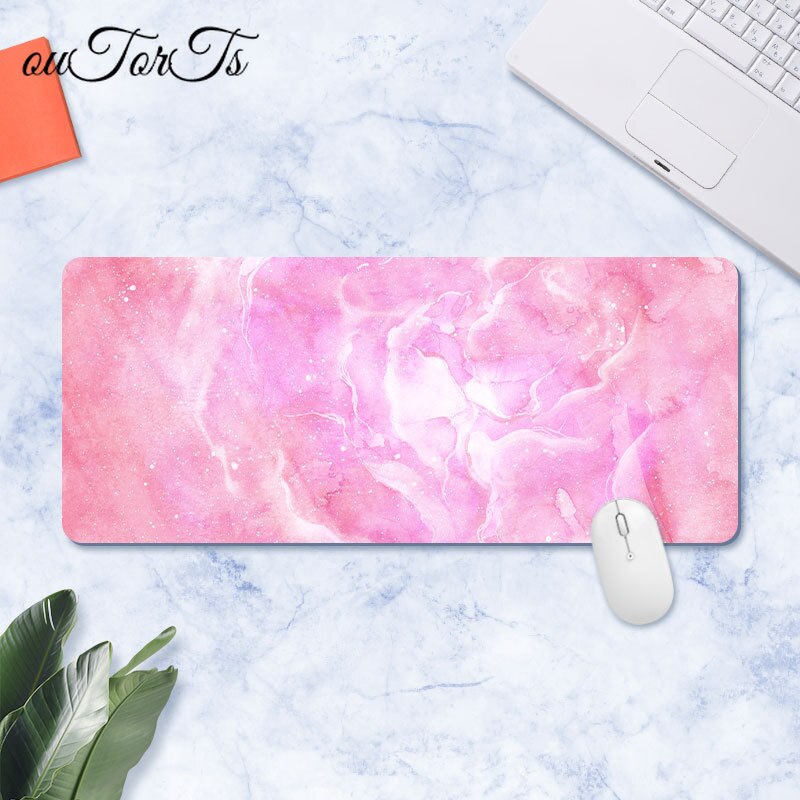 Mouse Pad Gamer Waterproof Large Marble Desk Pad Kawaii Desk Mat Computer Keyboard Table Decoration Cover Gaming Player Mice Mat: 300x800x2mm 4