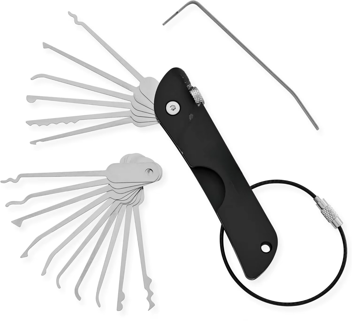 21pcs Compact Lock Picking Set Rust-resistant Versatile Door Open Keys Key Replacement Convenient Mini Hooks Remover Kit