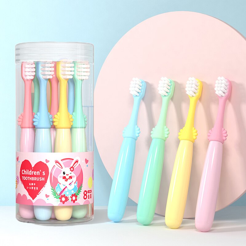 8Pcs Soft Toothbrush Children For Teeth Cleaning Care and Health Care Sets Kids Items Dental Brush Children Oral Care For 3-12Y
