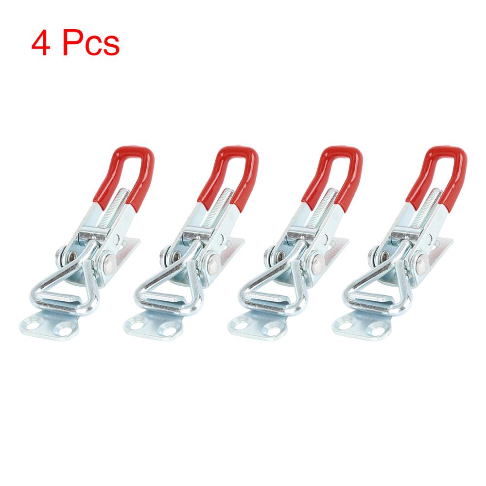 uxcell 2/4/6/8Pcs Car Adjustable Pull Latch Toggle Latch Clamp Hasp with keyhole/without hole 100Kg 220Lbs Holding Capacity 4001