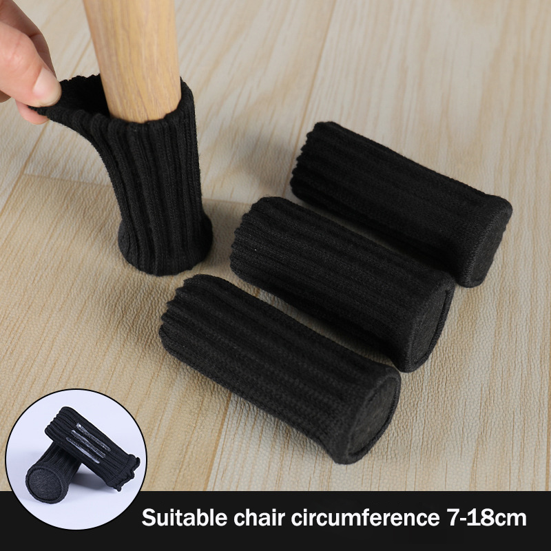 24 stuks meubelvoeten gebreide beschermers stoelpoten vloer antislipkussens tafelpoten sokken voor vloerbeschermers stoelkussens hoezen: MULTI