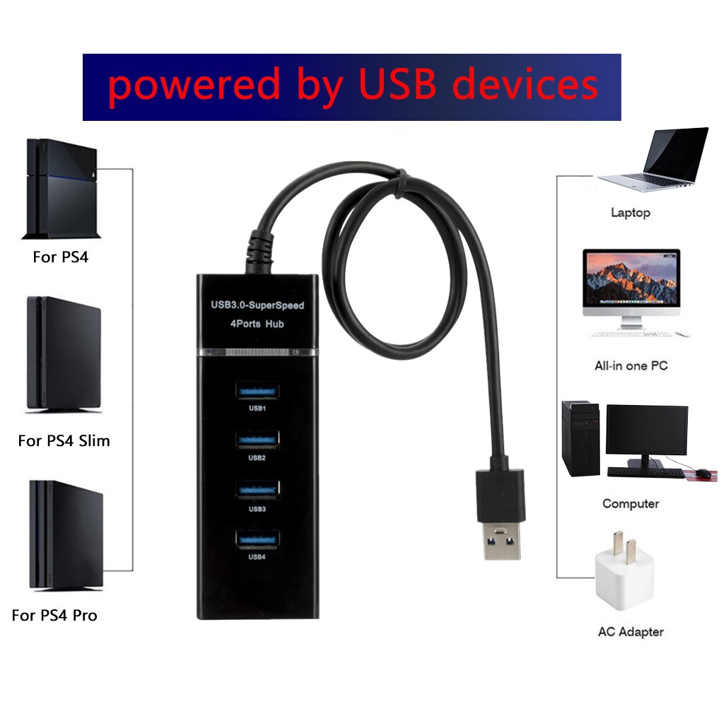 4-port USB 3.0 HUB Splitter High Speed HUB High-Speed Multi Expansion For Desktop PC Laptop Adapter USB 3.0 1 to 4 HUB
