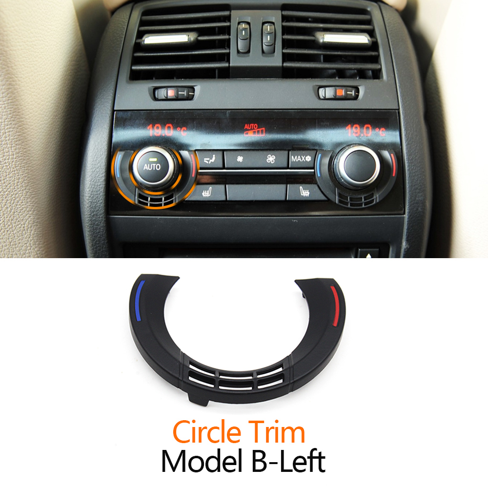 Botones de interruptor de CA para aire acondicionado trasero de coche, embellecedor de Panel de cubierta para BMW 5, 6, 7, X5, X6, serie F10, F11, F06, F07, F01, F02, F15: Blanco