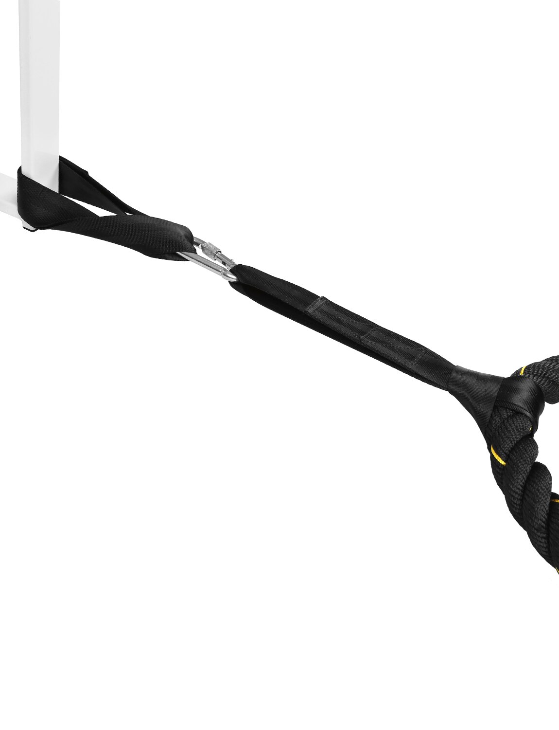 Lixada Battle Rope Anchor Strap Kit Reinforced 2 Nylon Straps &amp;1 Stainless Steel Carabiner Clip Ropes Gym Training Roper