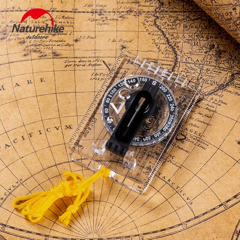 Naturehike Outdoor Sports Folding Compass Transparent Irrigation Dial Compass High Precision Map Location Hike Camp Travel Use