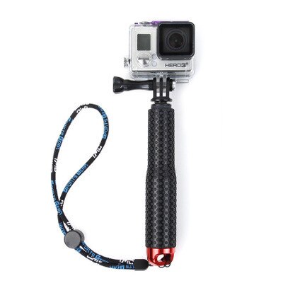 Kort leo gopro selfie pinne aluminiumslegering 19 tommer sp selfie pinne selfie pinne handling kamera dykker selfie pinne: Rød