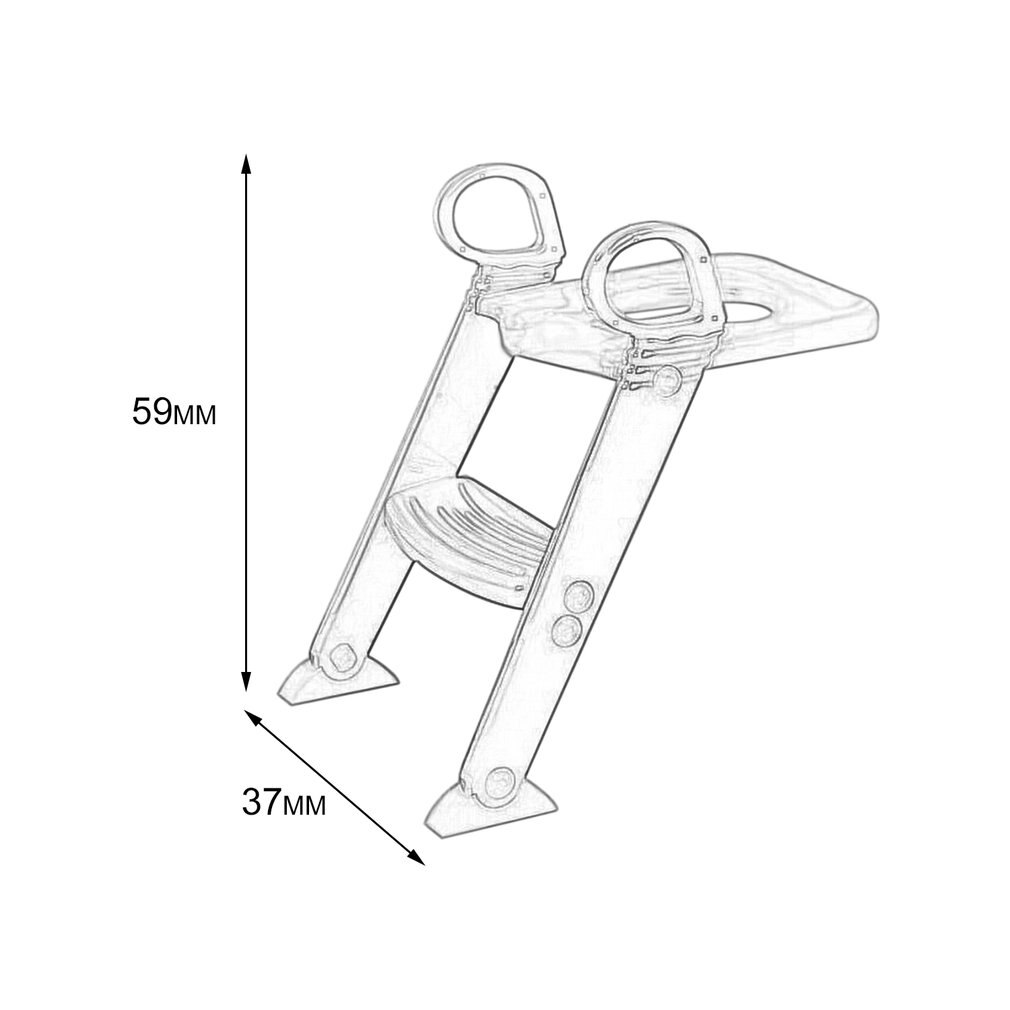 Lightweight Practical Children Baby Toddler Toilet Trainer Ladder Foldable Non-Slip Toilet Training Safety Seat Chair