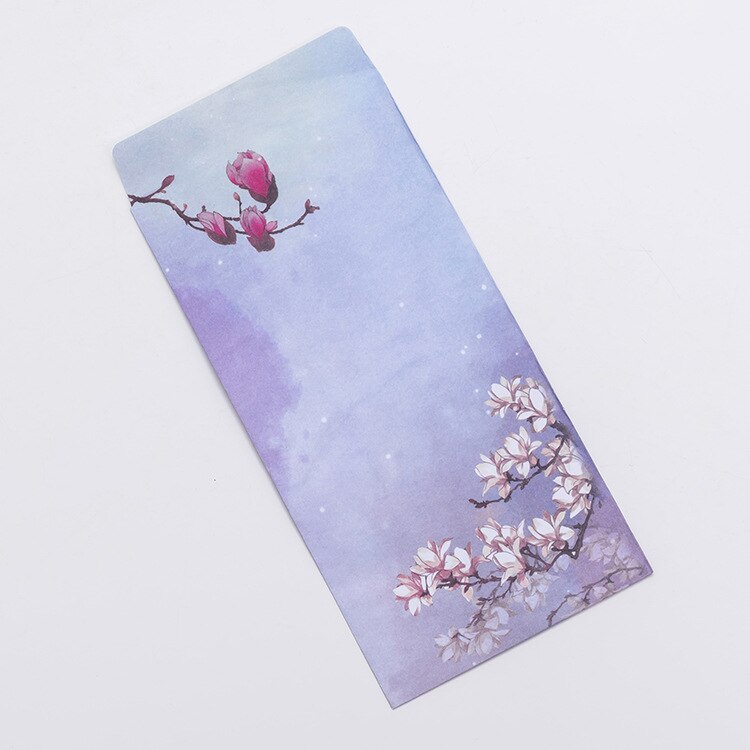 Sobre de papel Estilo Vintage chino para niños, sobres Kawaii de papel Kraft con letras, material de papelería coreana, suministros escolares, 5 uds.: 8