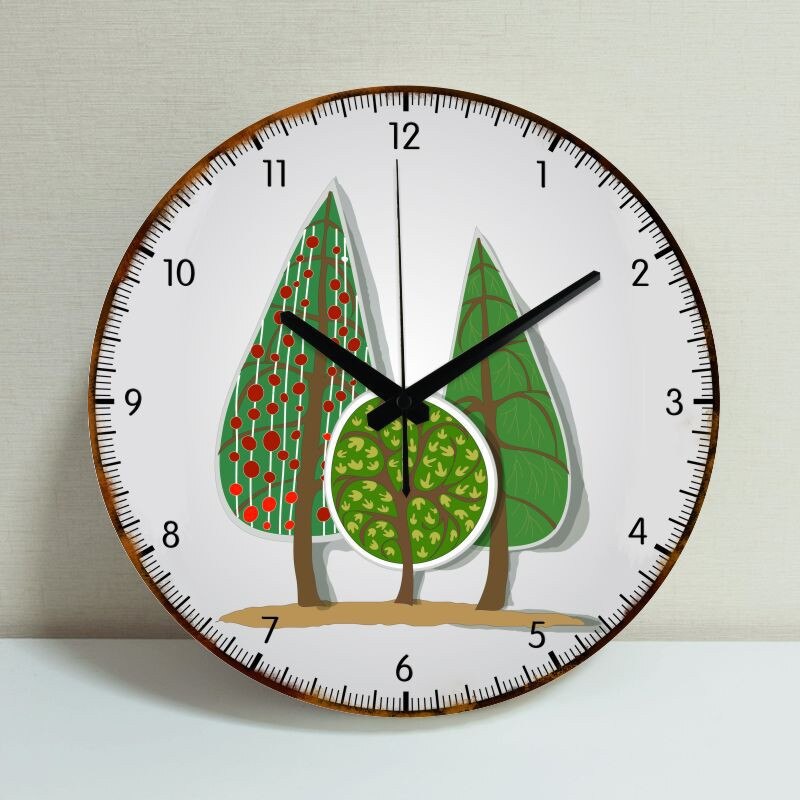 Nordic Retro Wanduhr Moderne Shabby Stil Chic Mechanismus Uhr Hängen Vintage Rost Decor Runde Riesen Uhren Wohnzimmer Hause: 007 / 30cm 12inch